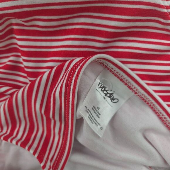 Womens XS Red White Striped Bikini Bottom Navy Tie Sides - Picture 5 of 5